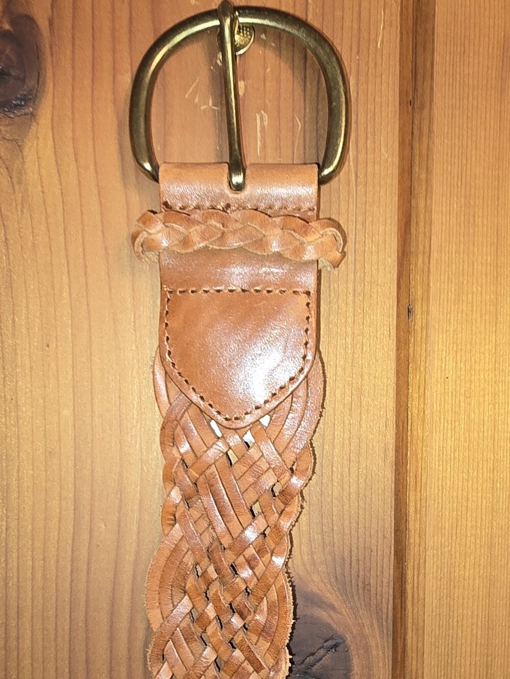 Eddie Bauer Braided Leather Belt - Brown